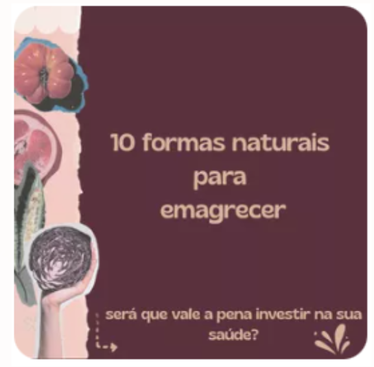 10 Formas Naturais para Emagrecer